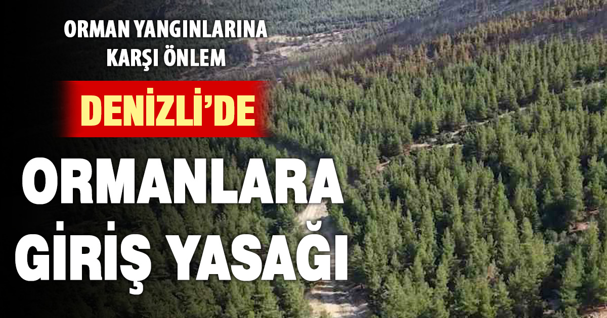 Denizli’de ormanlara giriş yasağı