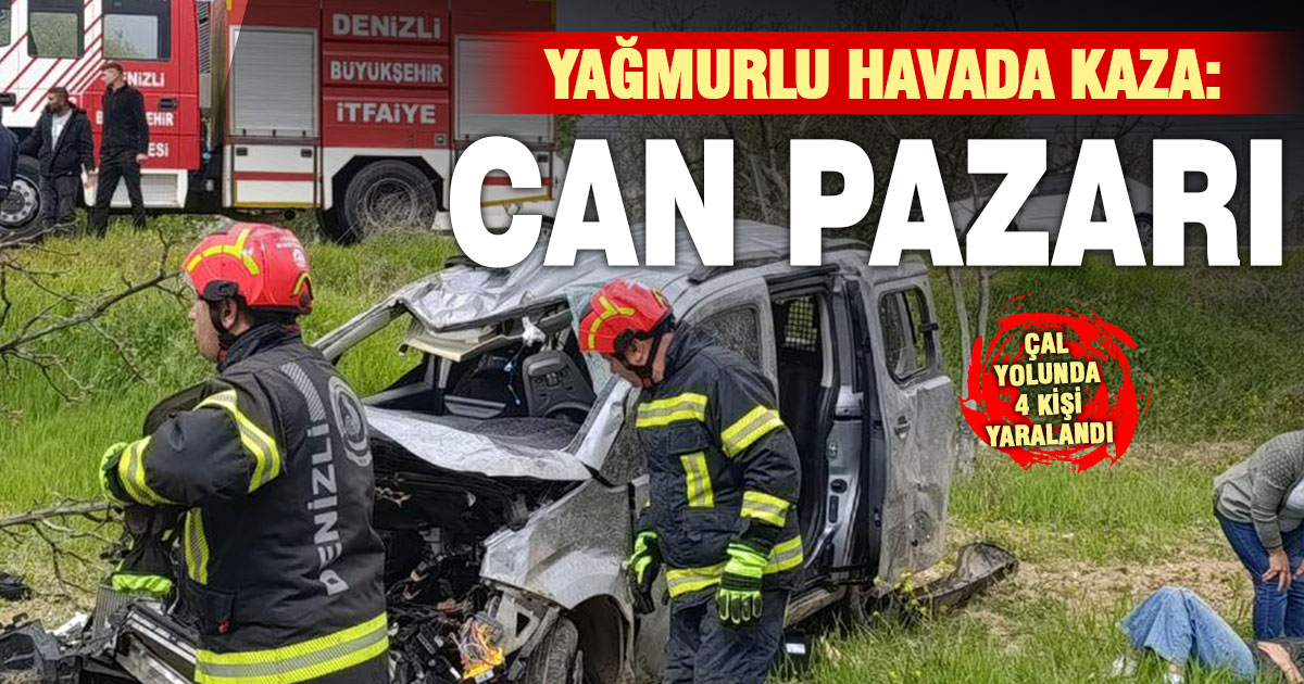 Yağmur kazası: Bahçeye uçan araçtaki 4 kişi yaralandı