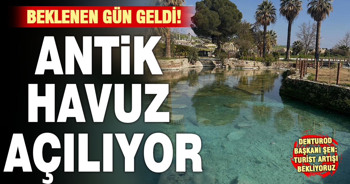 16 aydır kapalı olan antik havuz açılıyor