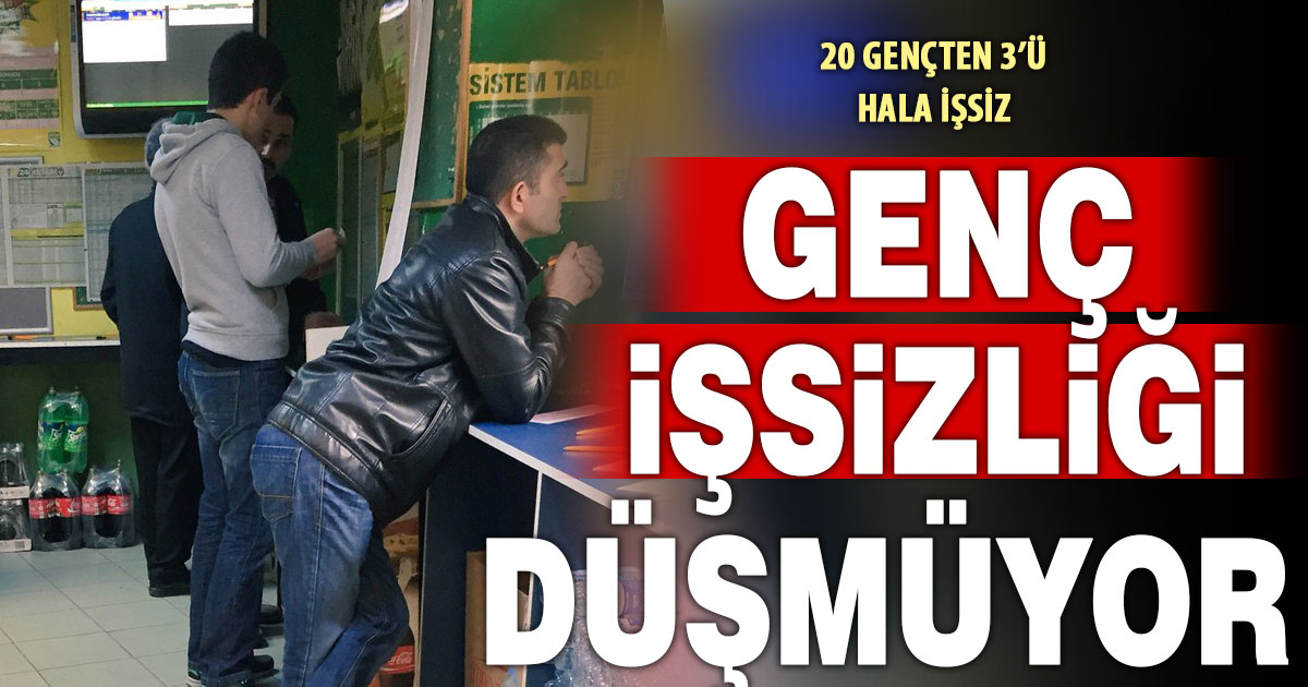 Türkiye’de 20 gençten 3’ü işsiz