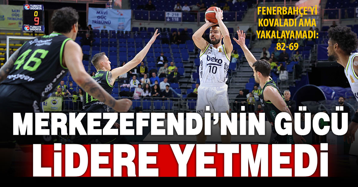 Yukatel Merkezefendi Basket, İstanbul’da lider Fenerbahçe Beko’ya yenildi