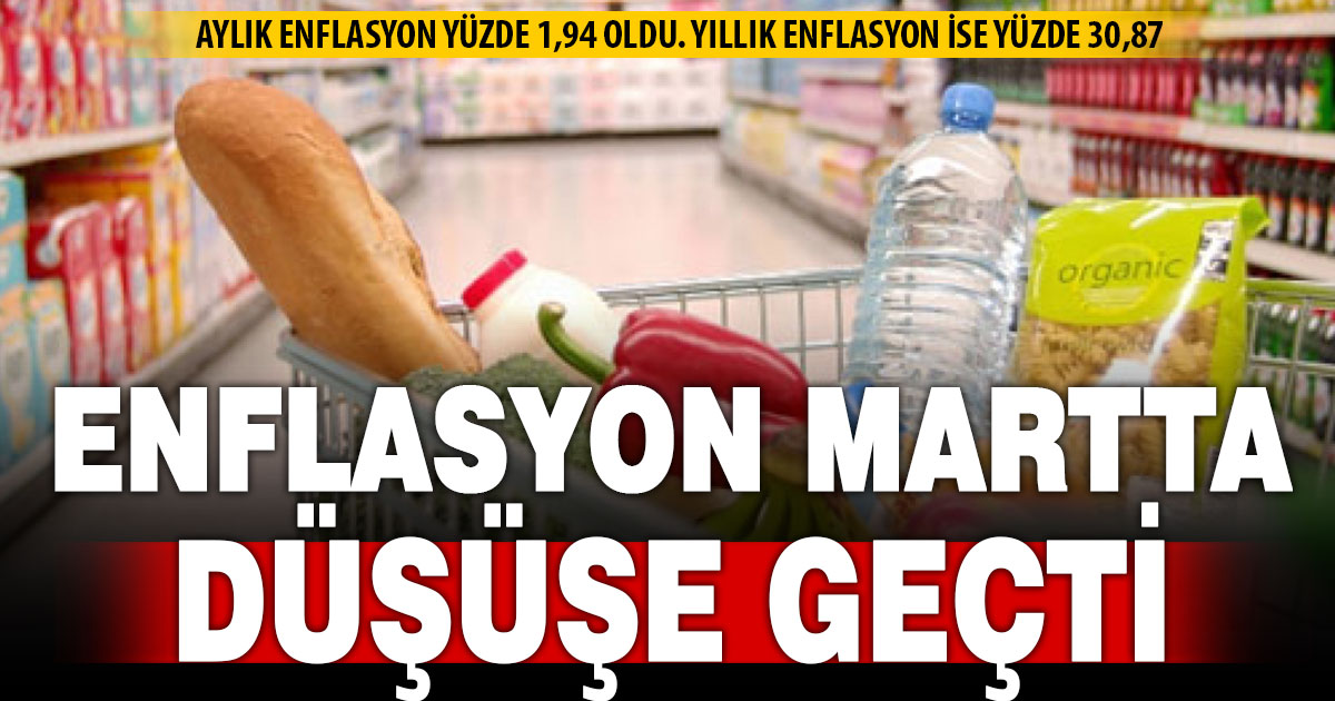 Enflasyon martta düşüşe geçti: 1,94 çıktı
