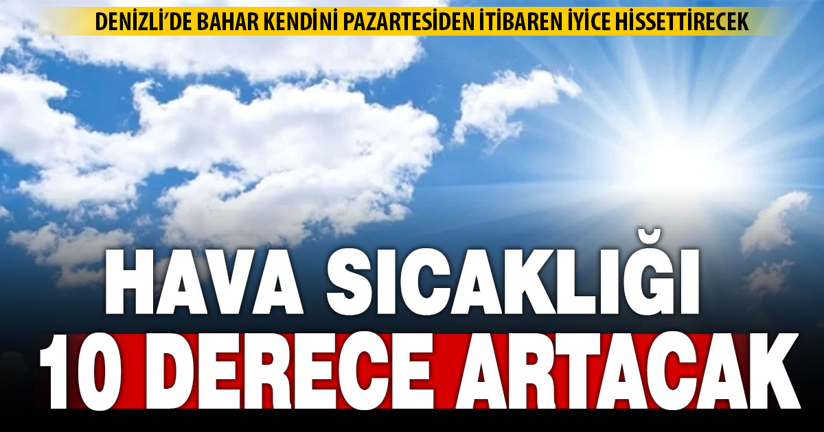 Denizli’de soğuk ve yağış etkisini yitiriyor
