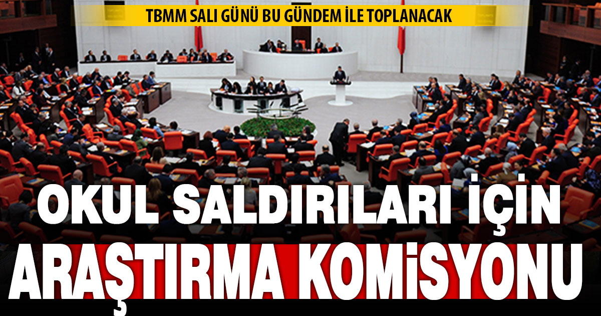TBMM’de okul saldırıları için araştırma komisyonu kurulacak