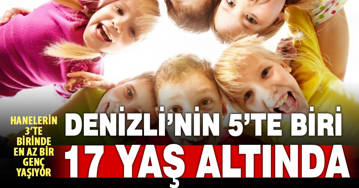 Denizli’de 17 yaş altı 231 bin nüfus yaşıyor