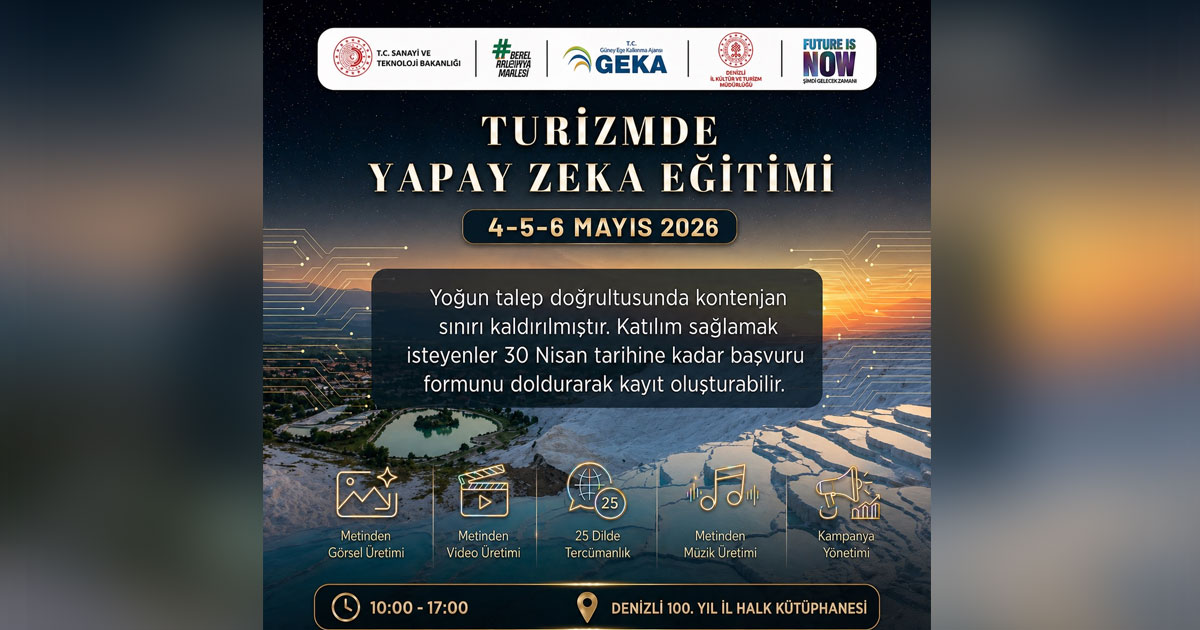 Turizmde yapay zeka eğitiminde kontenjan sınırı kaldırıldı