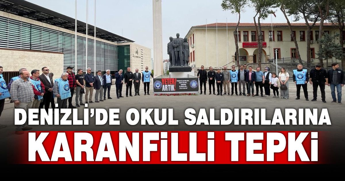 Denizli’de okul saldırılarına karanfilli tepki