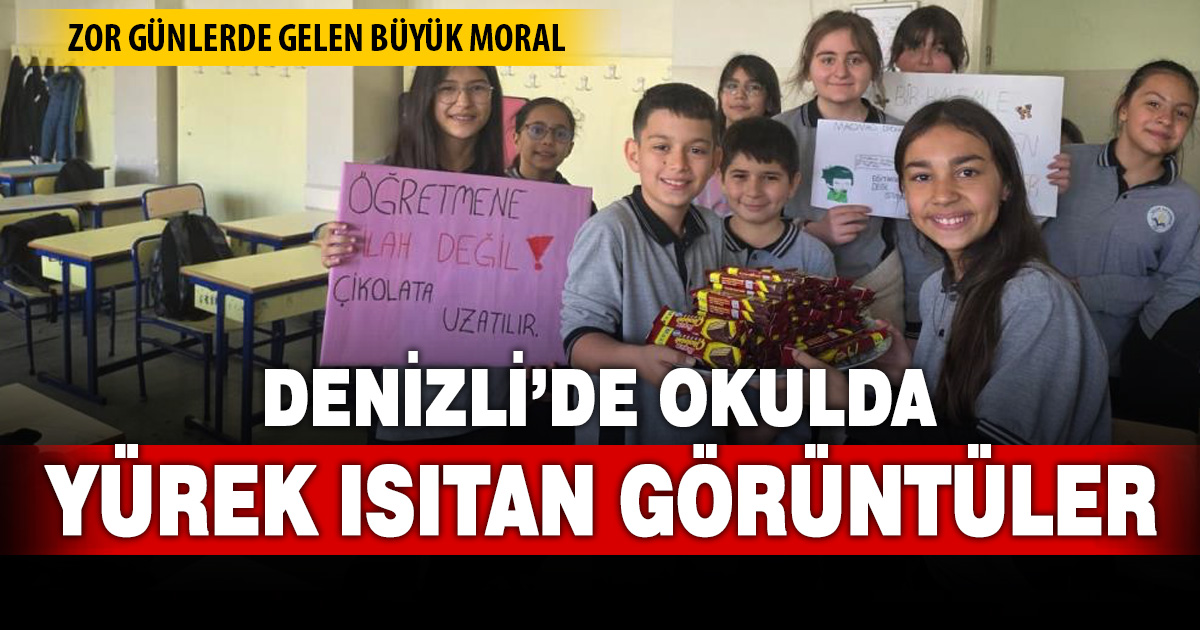 Öğretmenler ve öğrenciler birbirine moral oldu 