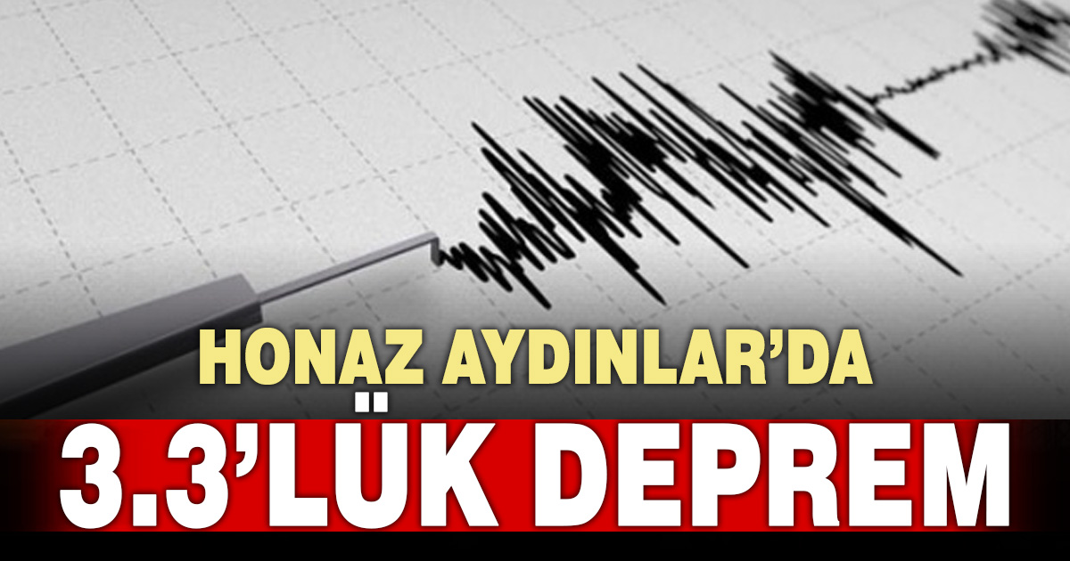 Denizli’de 3.3 büyüklüğünde deprem