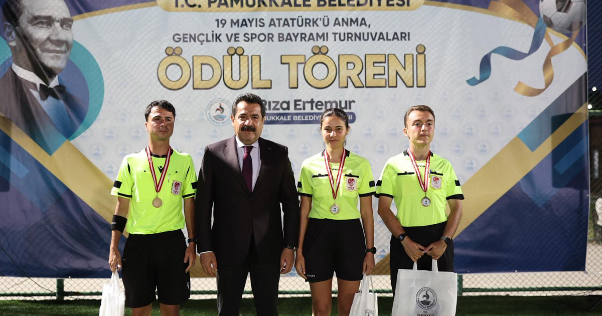 Pamukkale’de 19 Mayıs coşkusu yeşil sahalarda taçlandı 