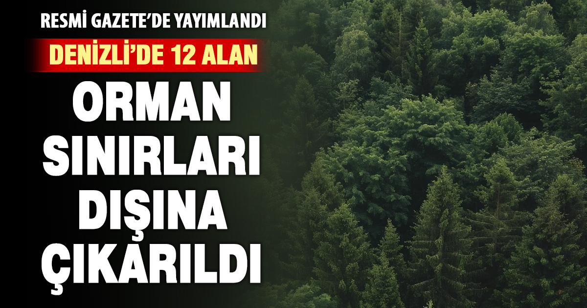Denizli’de 12 alan orman sınırları dışına çıkarıldı