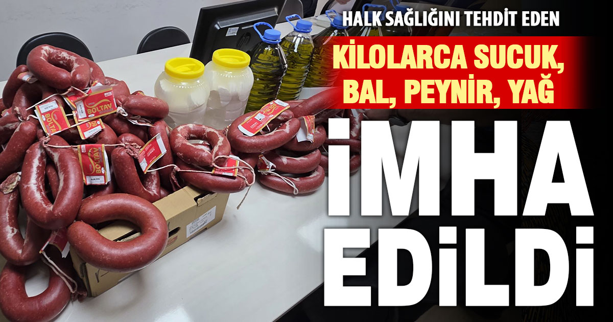 Pamukkale’de sağlıksız gıdalar imha edildi