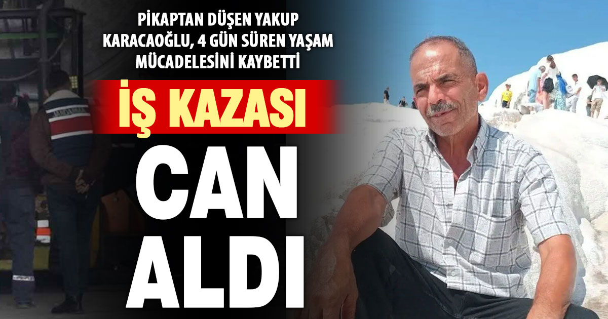 Pikaptan düşen işçi hayatını kaybetti