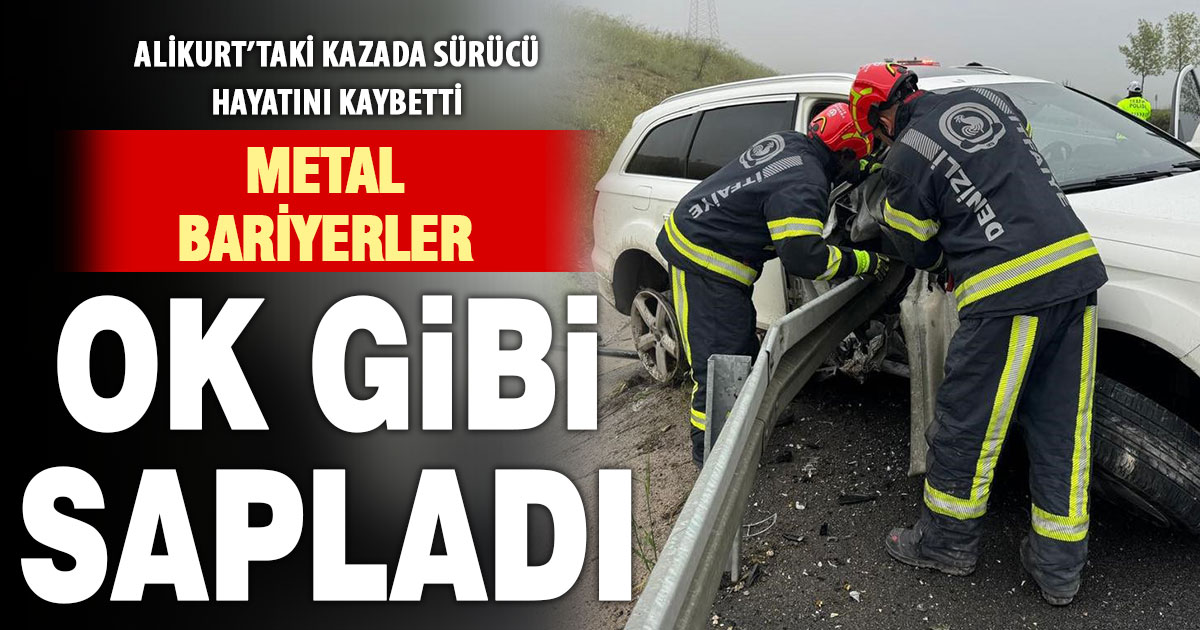 Bariyerlere saplanan lüks aracın sürücüsü hayatını kaybetti