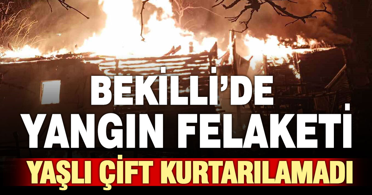 Yanan evde mahsur kalan yaşlı çift hayatını kaybetti  