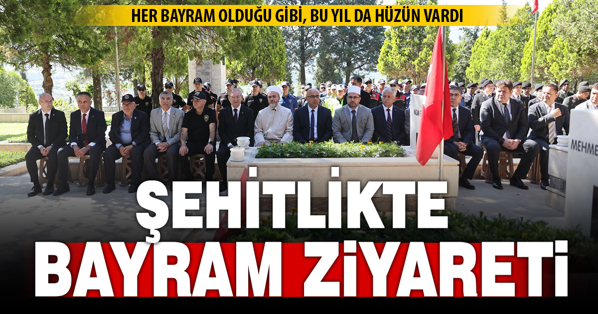 Denizli Şehitliği’ne bayram ziyareti