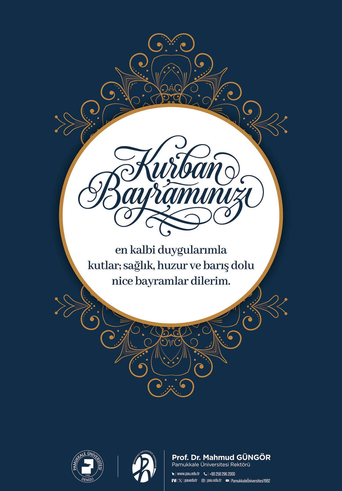 Pamukkale Üniversitesi Kurban Bayramı Kutlama İlanı
