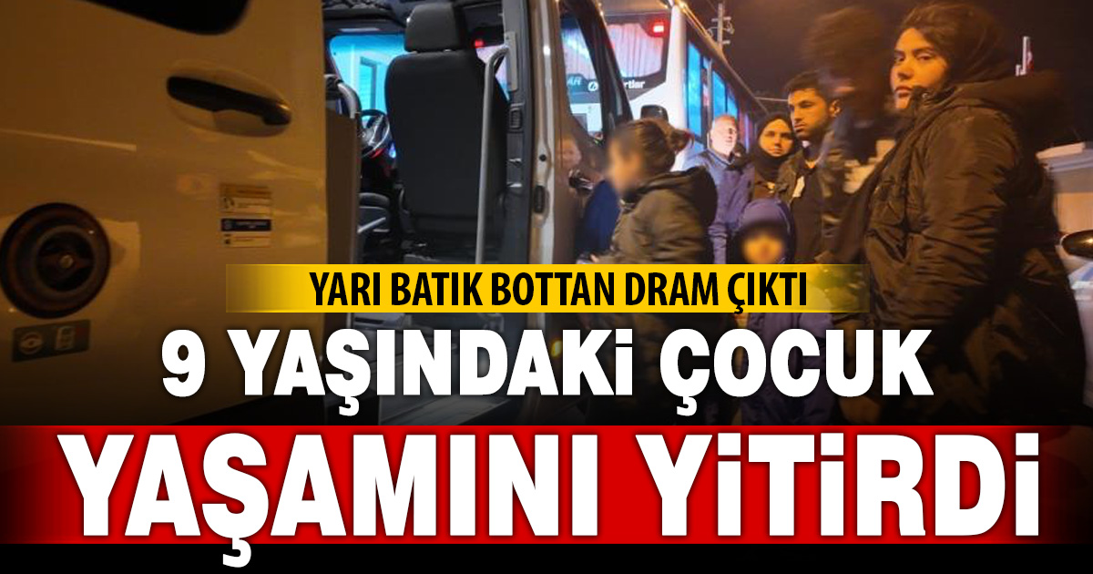 Yarı batık halde bulunan göçmen botunda 1 çocuk hayatını kaybetti, 43 kişi kurtarıldı 