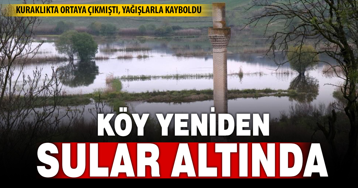 Kuraklıkta ortaya çıkan eski yerleşim alanı, 6 yıl sonra yeniden sulara gömüldü