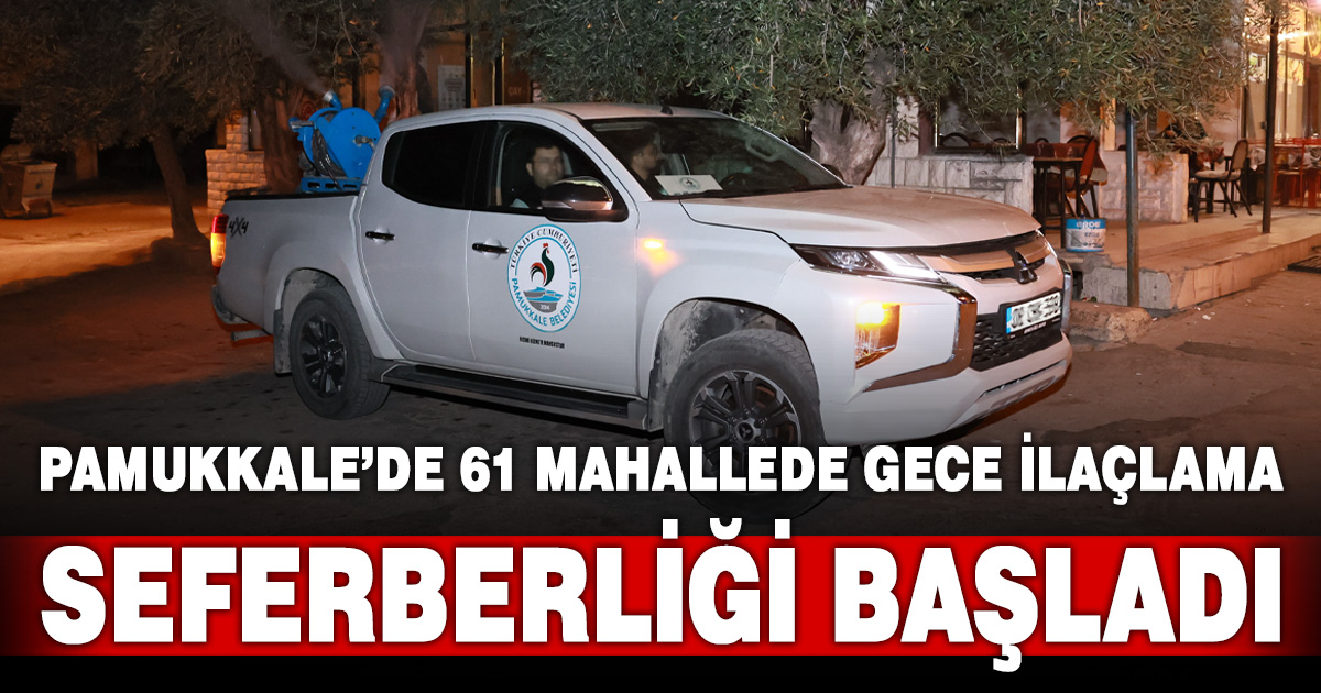 PAMUKKALE’DE 61 MAHALLEDE GECE İLAÇLAMALARI BAŞLADI