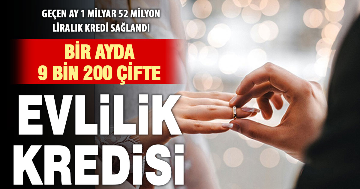 Aile ve Gençlik Fonu ile 9 bin 200 çifte için 1 milyar 52 milyon lira kredi