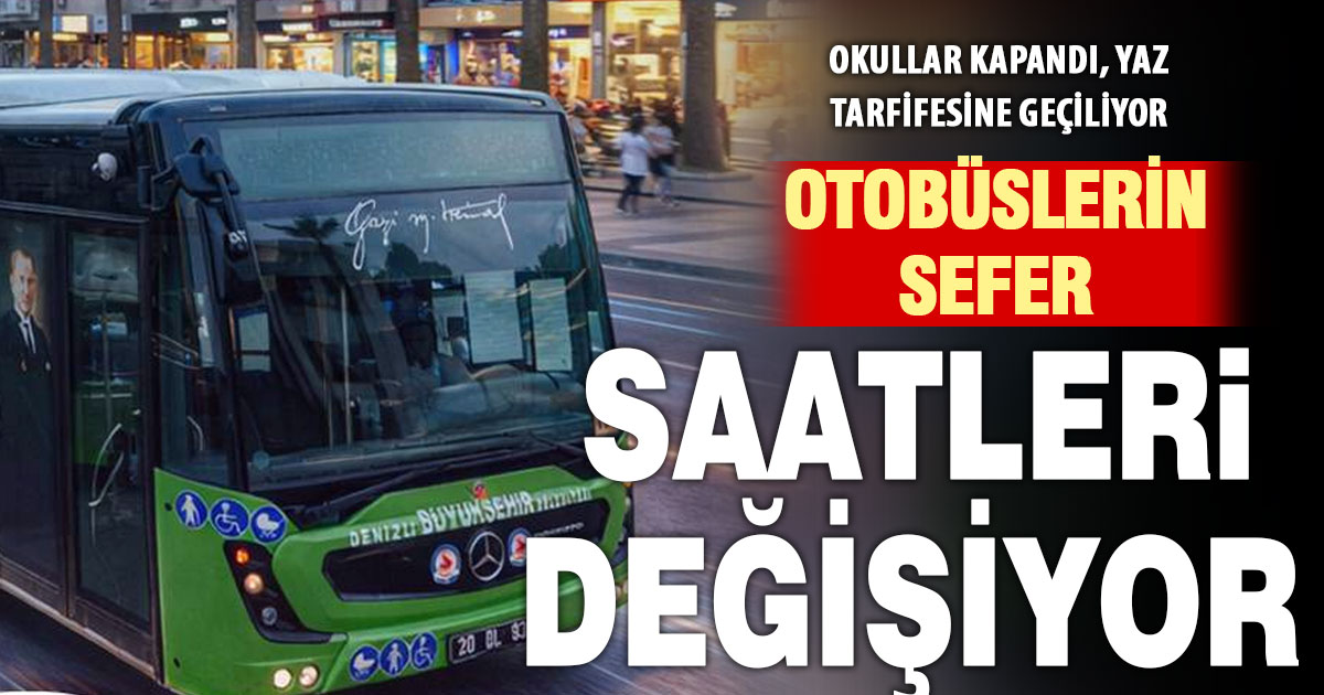 Belediye otobüslerinin sefer saatleri değişiyor
