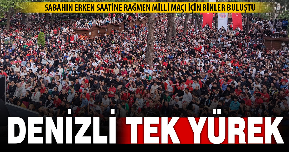 Denizli, Milli Takımın Avustralya maçını dev ekranda birlikte izledi