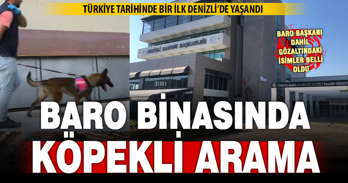 Baro binasında köpeklerle uyuşturucu araması