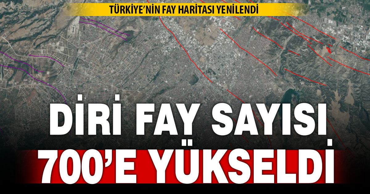 Türkiye’nin diri fay hattı güncellendi: Sayı 700’e çıktı