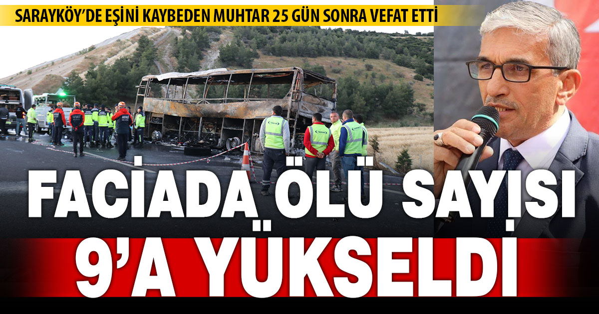 Denizli'deki otobüs faciasında hayatının kaybedenlerin sayısı 9'a çıktı