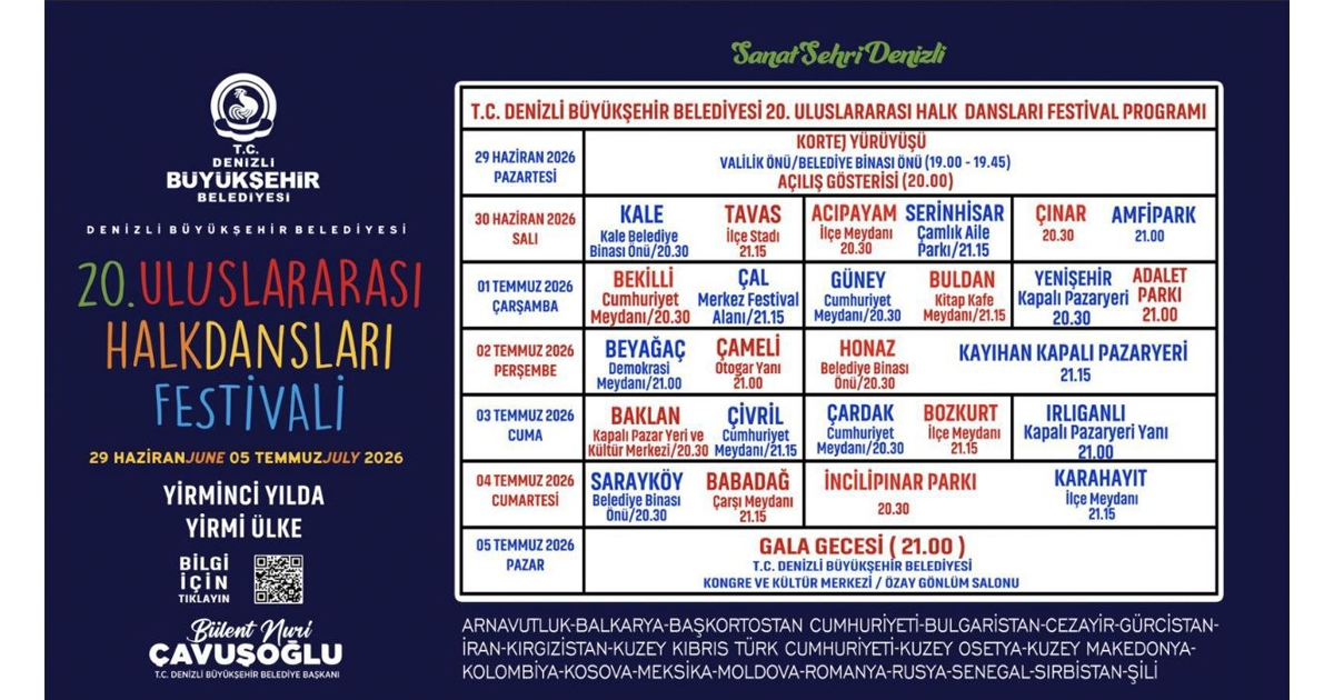 20. Uluslararası Halk Dansları Festivali başlıyor