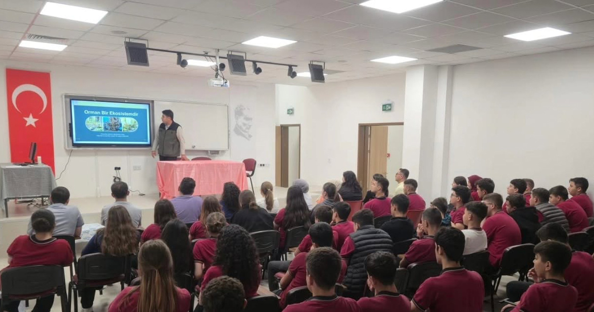 Öğrenciler orman yangınlarına karşı bilgilendirildi