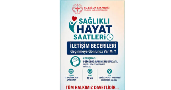 Denizli İl Sağlık Müdürlüğü’nden “Sağlıklı Hayat Saatleri” etkinliği