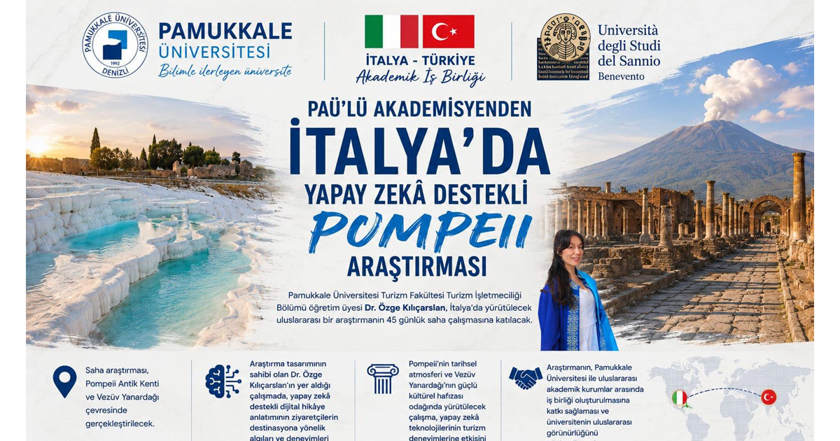 PAÜ’lü Akademisyenden İtalya’da yapay zeka destekli Pompeii araştırması