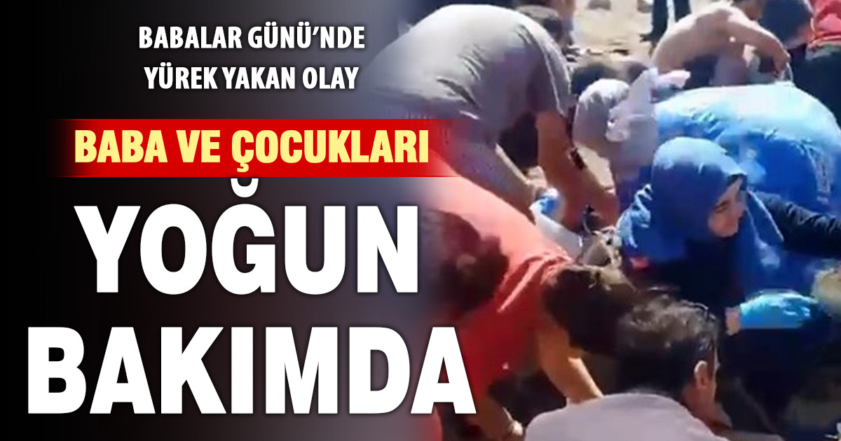 Babalar Günü'nde kahreden olay: Denizde çırpınan baba ve 2 çocuğunun durumu kritik 