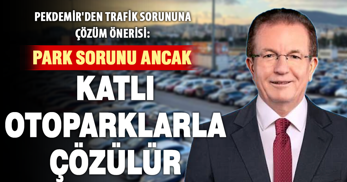 Halil Pekdemir: Park sorunu ancak katlı otoparklarla çözülür