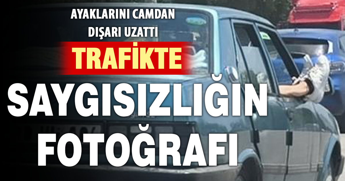 Trafikte saygısızlığın fotoğrafı