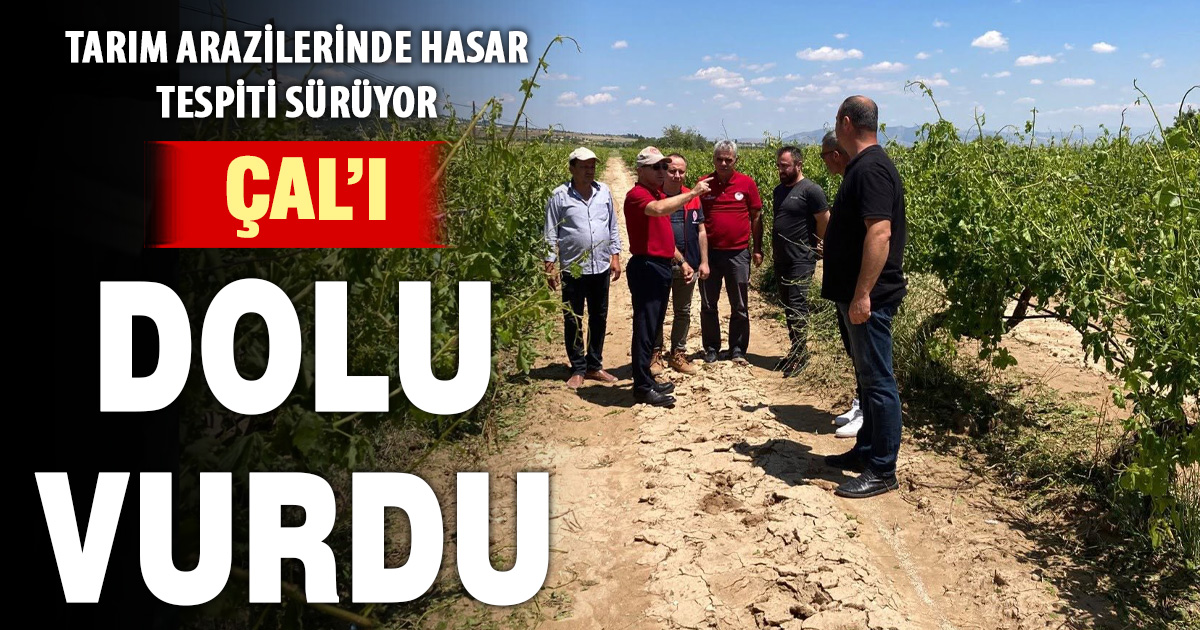 Çal’da Dolu ve Sağanak Sonrası Hasar Tespit Çalışmaları Sürüyor