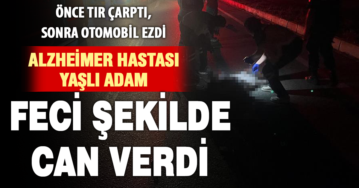 Feci kaza: Önce tır çarptı, sonra otomobil ezdi 