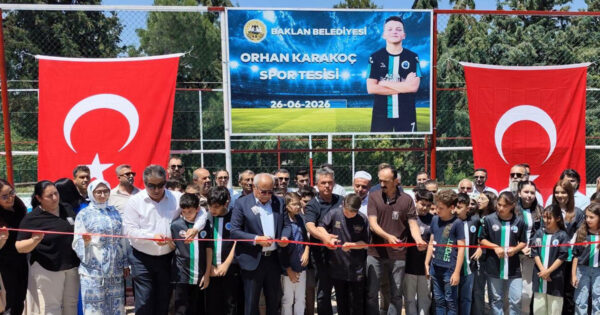 Baklan’da merhum öğrenci adına spor sahası
