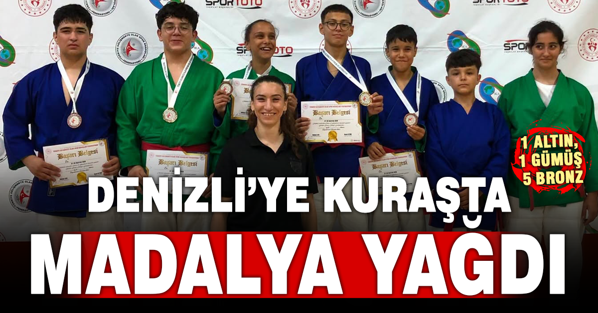 Denizlili kuraşçılar Türkiye Şampiyonası’ndan 7 madalyayla döndü