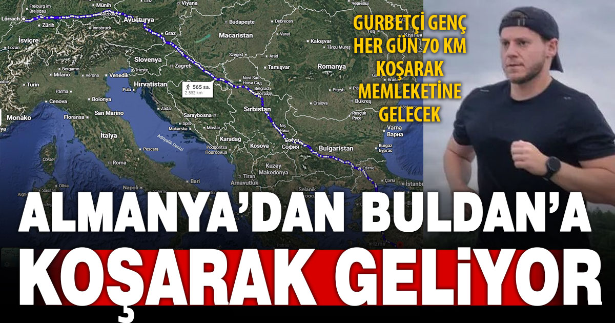 Almanya doğumlu Buldanlı genç, memleketine koşarak geliyor