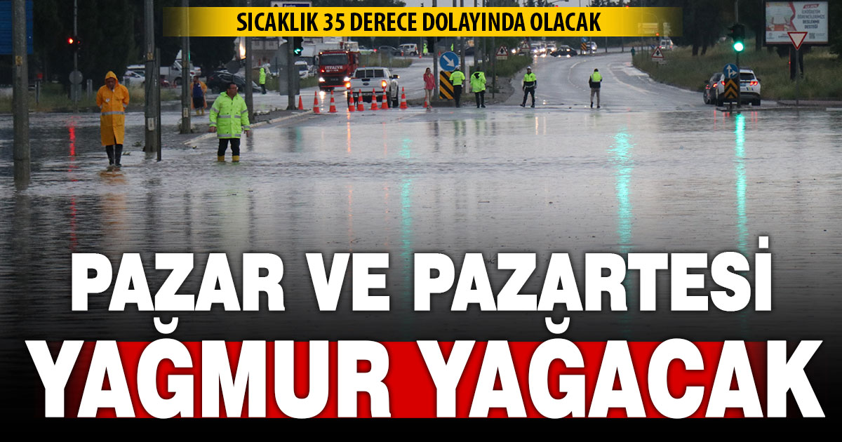 Denizli’de iki gün yağış bekleniyor
