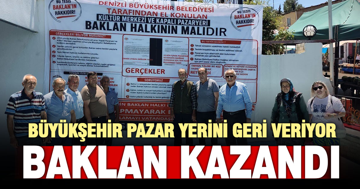 Baklanlılar kapalı pazar yerini Büyükşehir’den geri aldı
