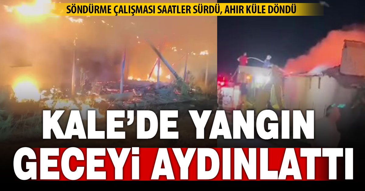 Kale’de alevlerin sardığı ahır küle döndü  