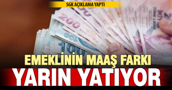 Emeklinin zam farkı yarın yatıyor