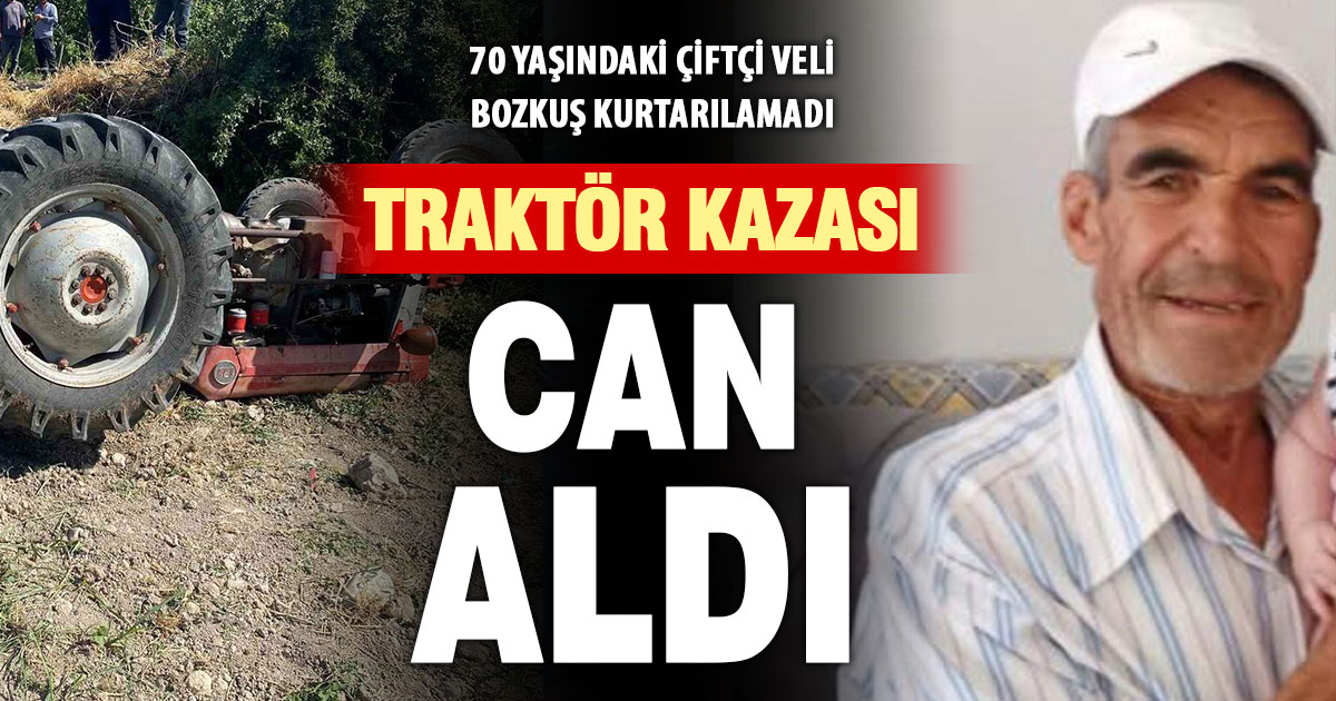 Tarladan eve dönen çiftçi devrilen traktörün altında kalarak hayatını kaybetti  