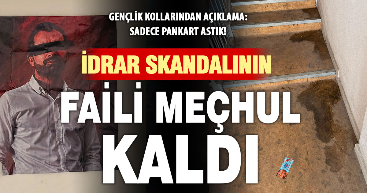 CHP’li gençlerden yalanlama, “idrarı biz yapmadık, pankart astık”