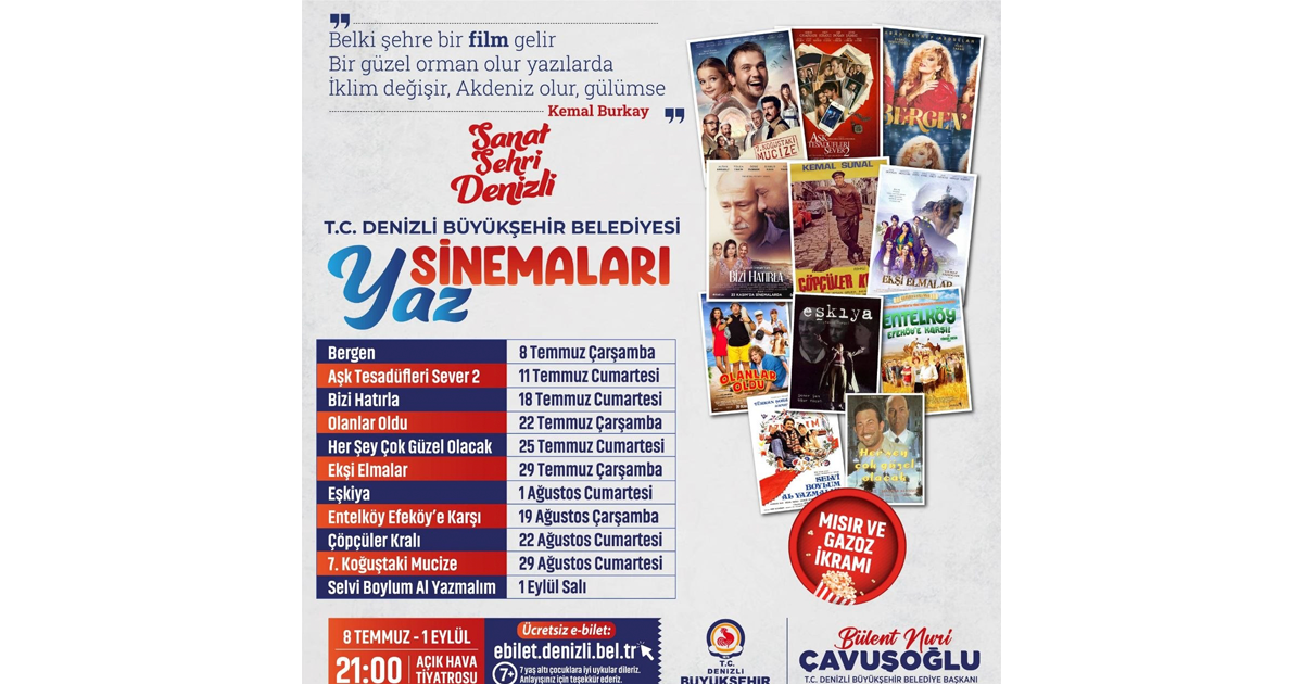 Açık Hava Sinema Günleri başlıyor