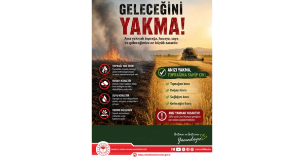 Denizli İl Tarım ve Orman Müdürlüğü’nden anız yangını uyarısı